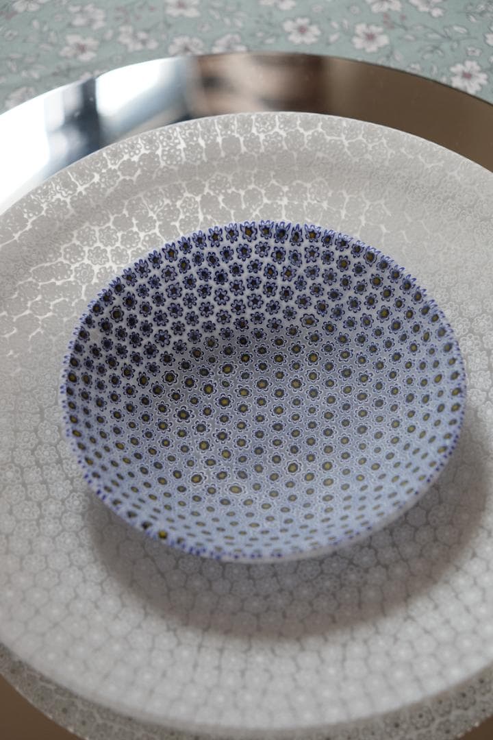 ムリーニ プレート ミルフィオリ ガラス 皿 ワイングラス 江波冨士子 田子美紀