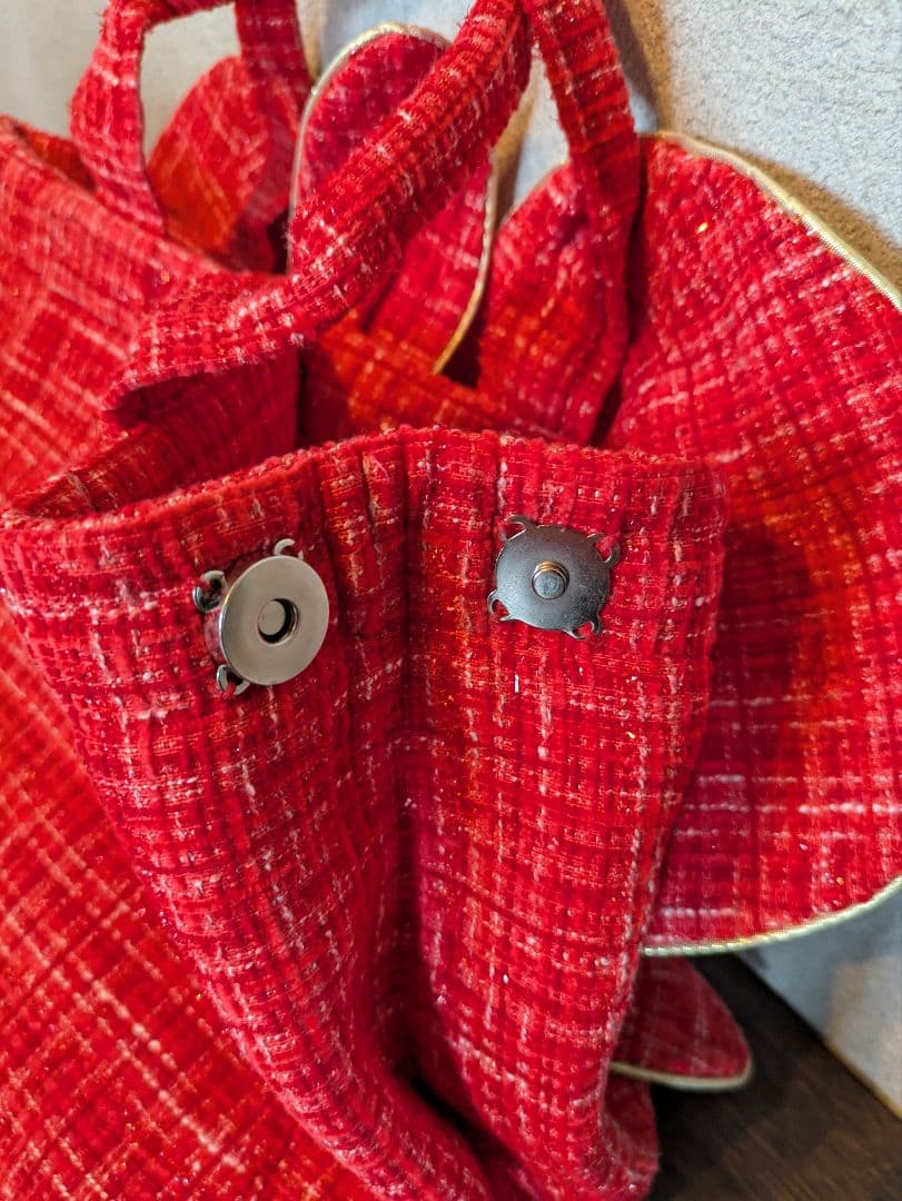 VORAVAJ BANGKOK フェアトレードバッグ　レッド ft -14