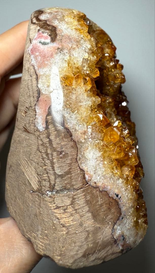 【約341g】シトリンクラスター　原石　天然石　シトリンドーム