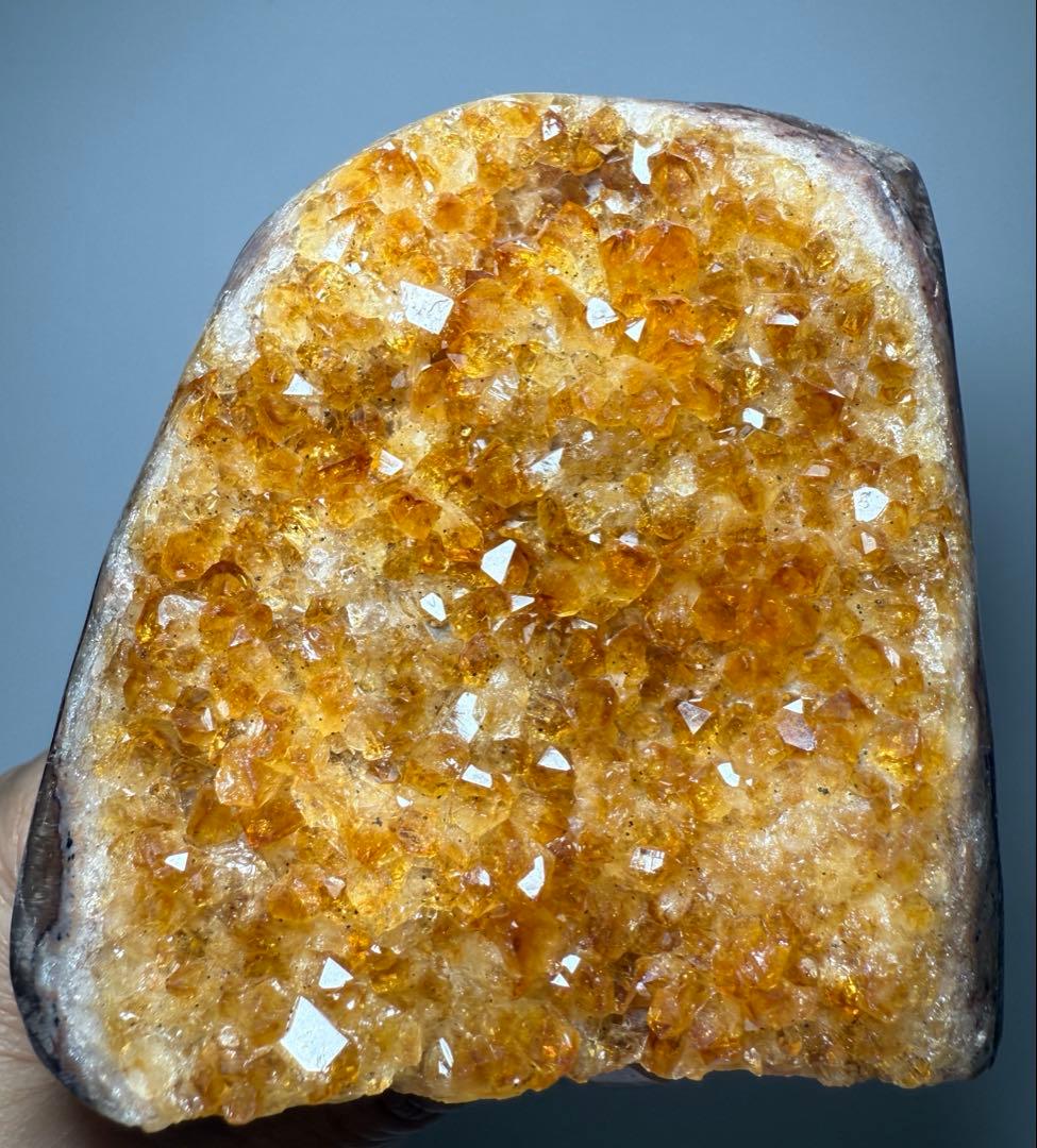 【約341g】シトリンクラスター　原石　天然石　シトリンドーム