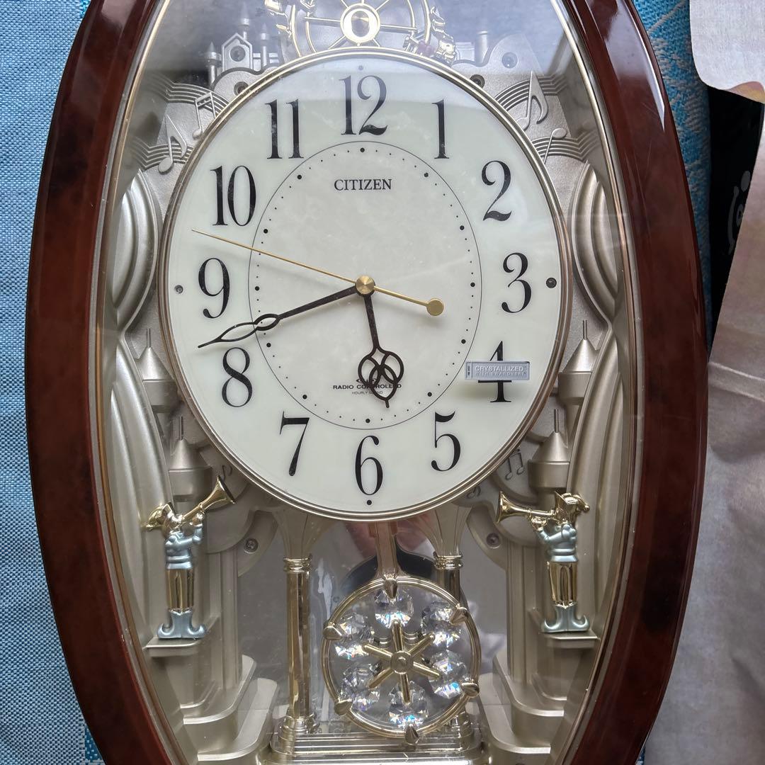 CITIZEN パルミューズメロディ電波壁掛カラクリ時計4MN487−0ジャンク