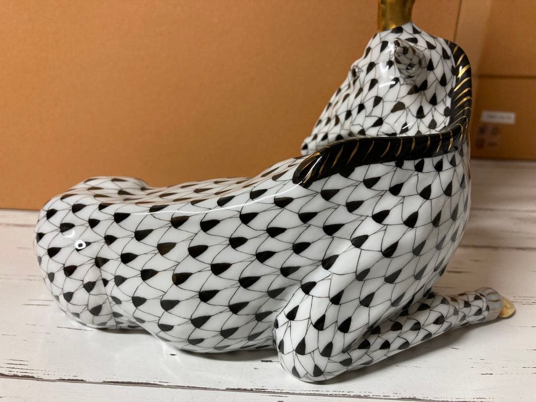 希少 ヘレンド アンテロープ 金彩 フィギュリン