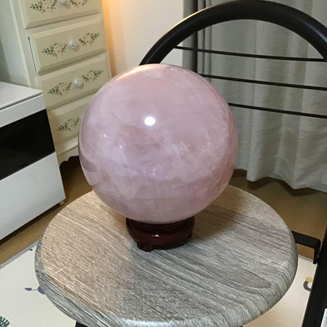 ☆超巨大　ローズクォーツ 丸玉 6kg!!!☆天然石NO.147