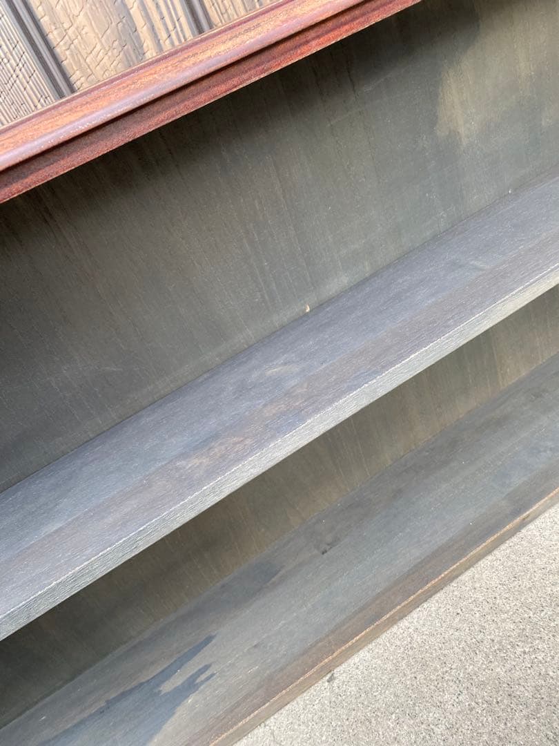 古家具　飾り棚　本棚　食器棚　カウンター キャビネット　インダストリアル　手作り