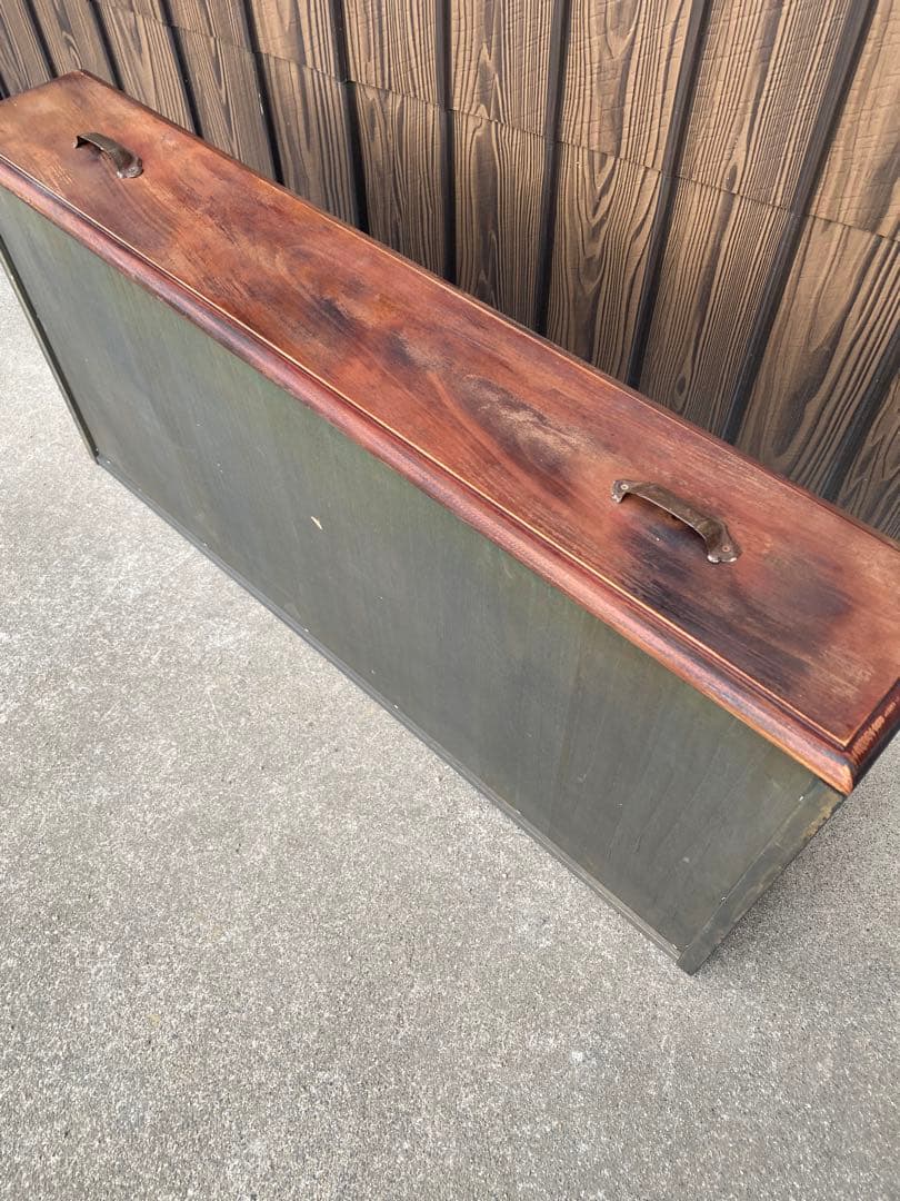 古家具　飾り棚　本棚　食器棚　カウンター キャビネット　インダストリアル　手作り