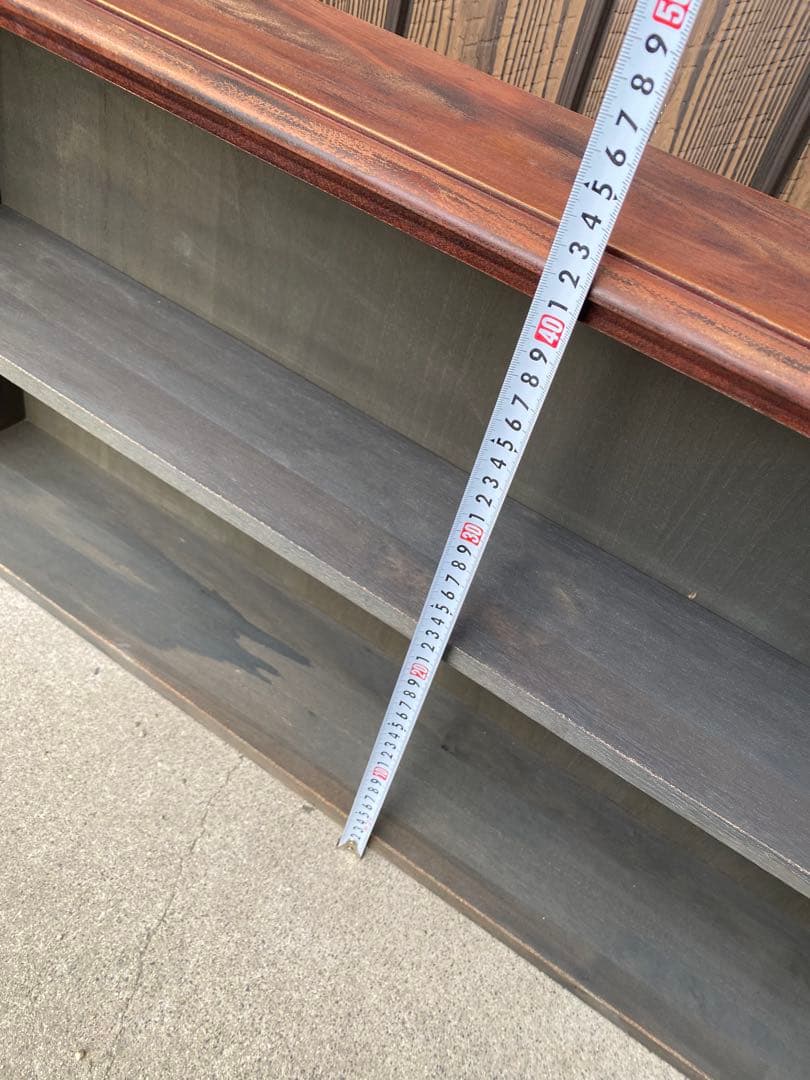 古家具　飾り棚　本棚　食器棚　カウンター キャビネット　インダストリアル　手作り