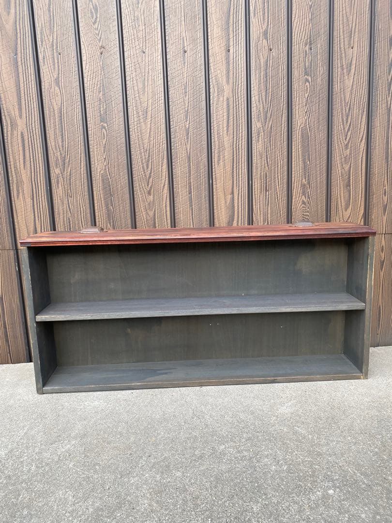 古家具　飾り棚　本棚　食器棚　カウンター キャビネット　インダストリアル　手作り