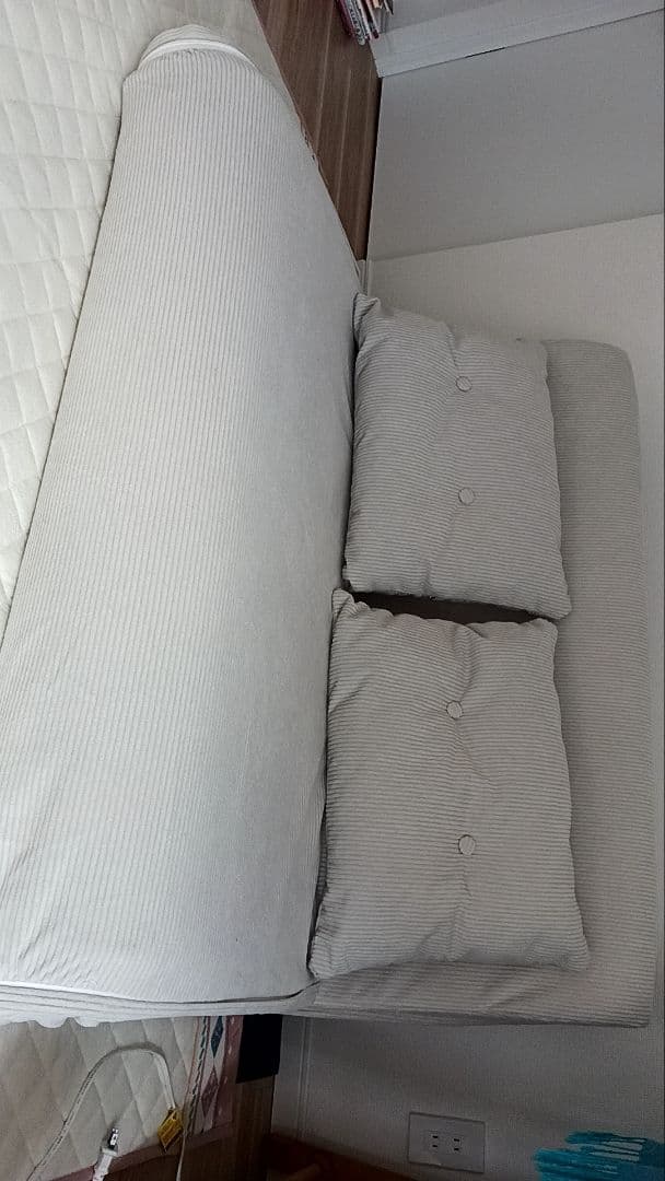 ISUSHALO ワイドソファ 115cm オフホワイト