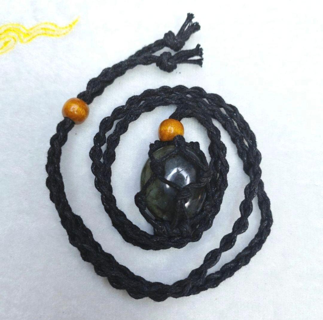 手編みネックレス 網袋