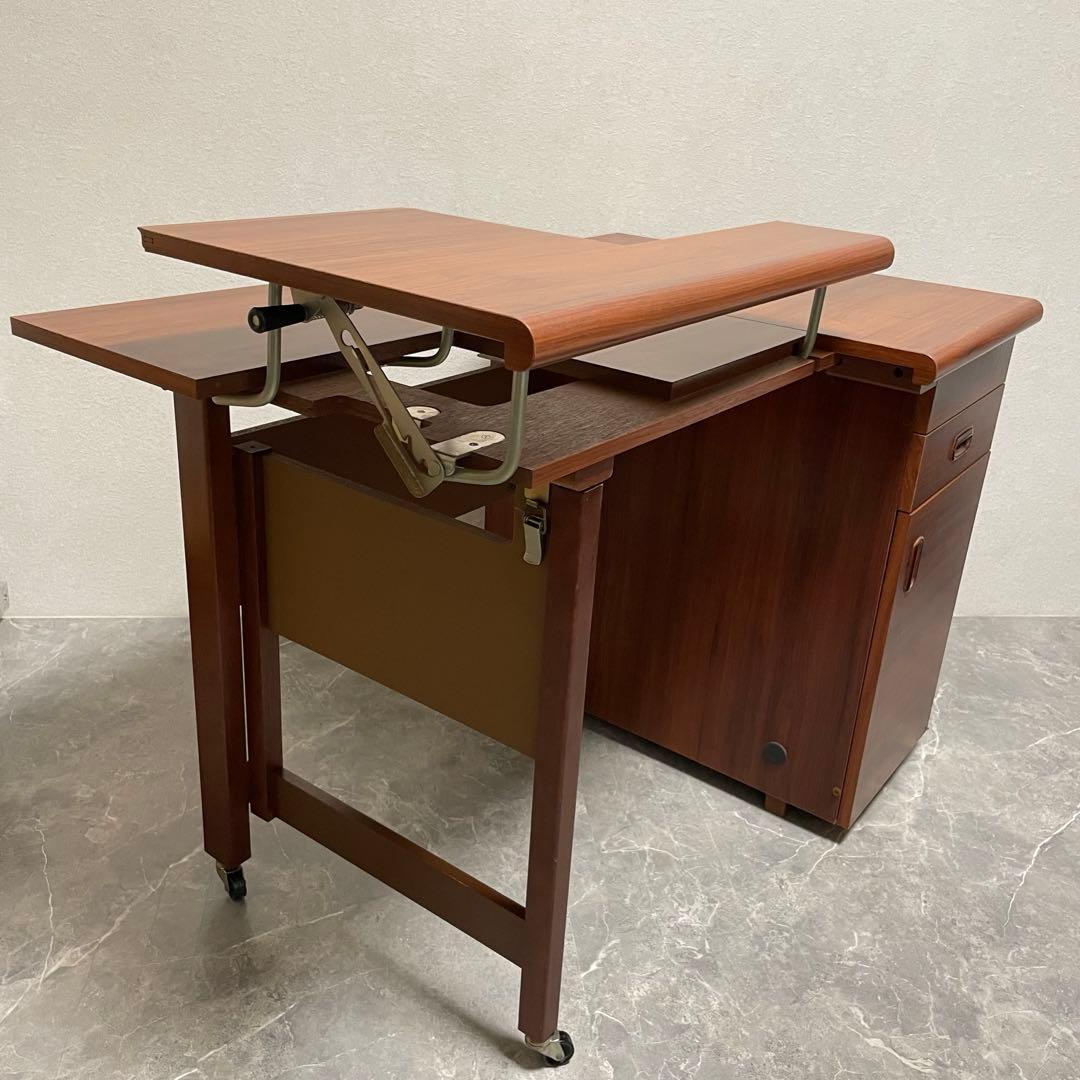 ジャノメ ハンディーキャスターデラックスCB ミシン 収納テーブル　スツール付