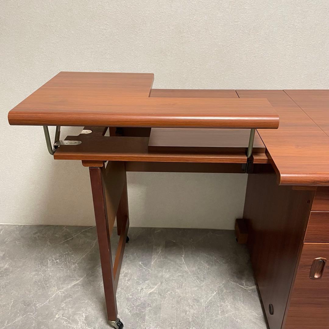 ジャノメ ハンディーキャスターデラックスCB ミシン 収納テーブル　スツール付