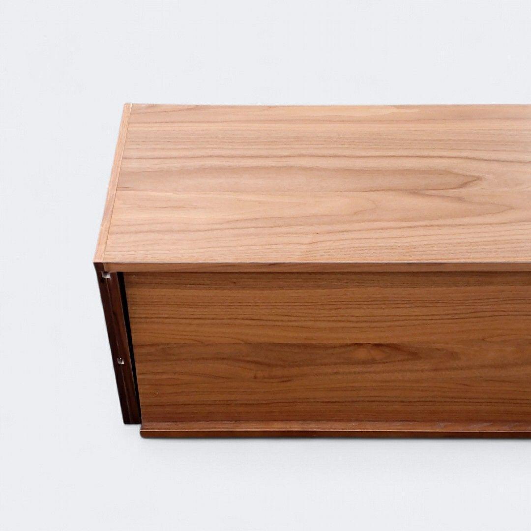 廃盤 希少 無印良品 ユニットシェルフ用 ボックス フラップ扉 ウォールナット