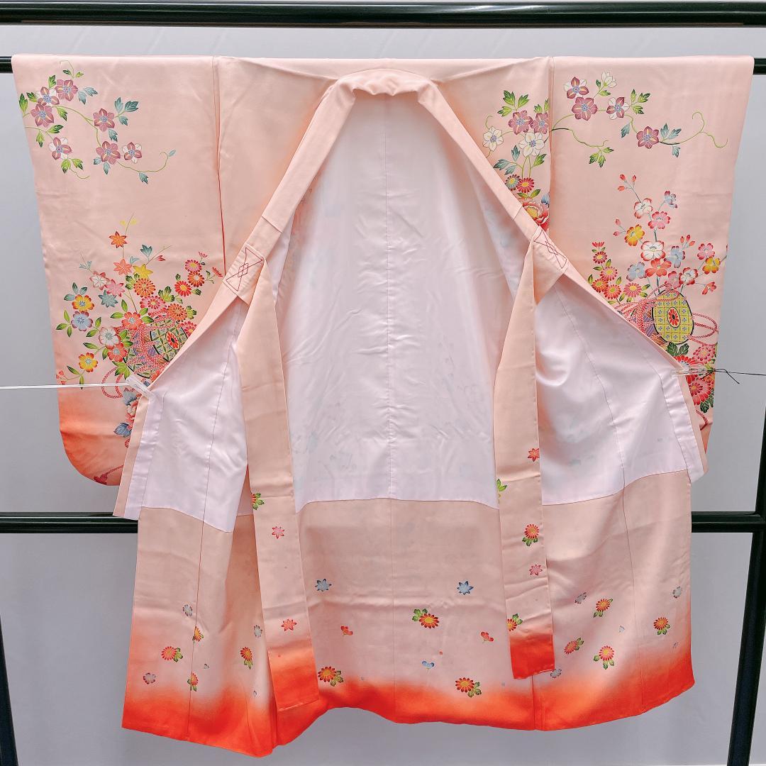 Y★4011★ 子供着物 七五三 女の子 四つ身 襦袢付き