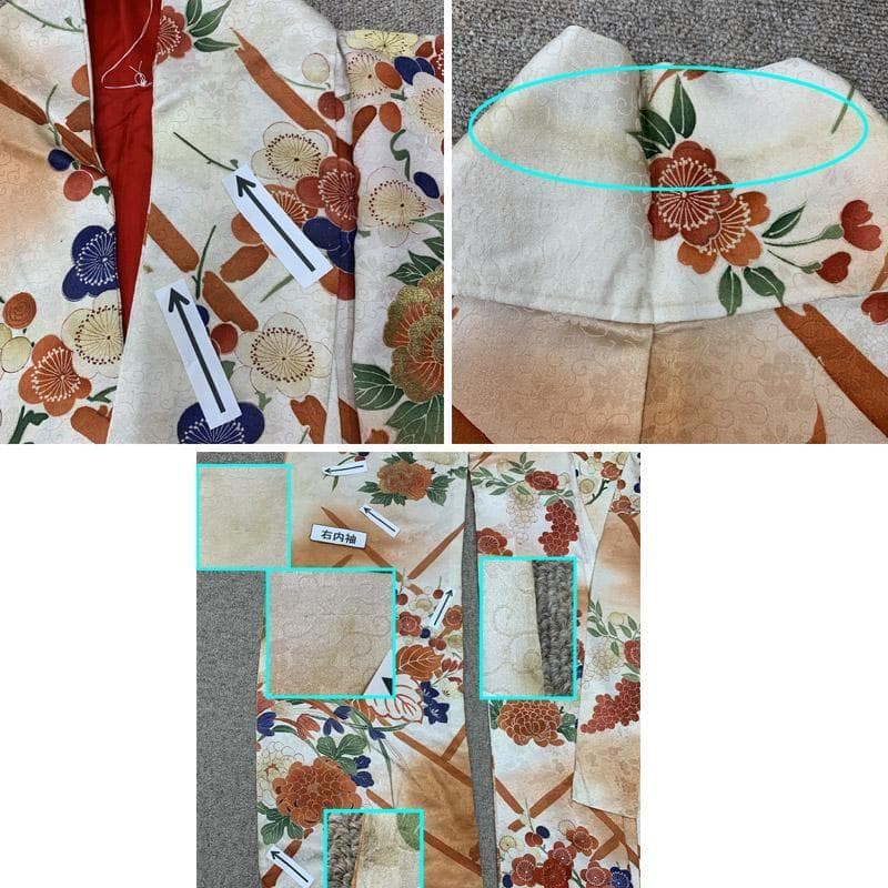 406aj4■ハーフ成人式 十三参り ジュニアアンティーク振袖&袋帯■