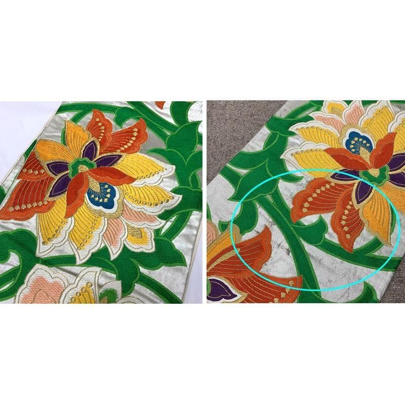 406aj4■ハーフ成人式 十三参り ジュニアアンティーク振袖&袋帯■