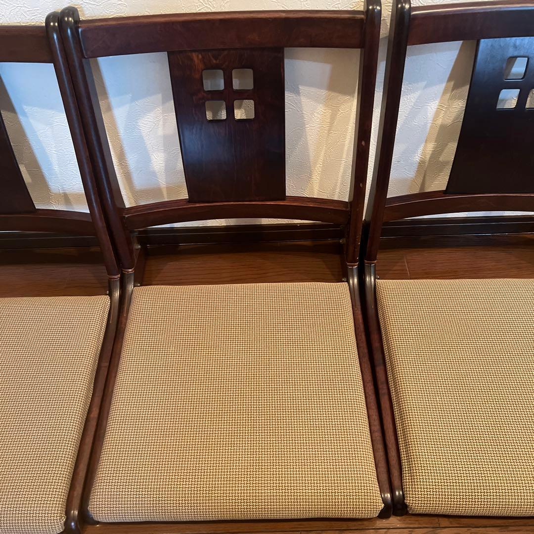 HIKARI 光製作所 木製座椅子　高級座椅子　四脚 セット