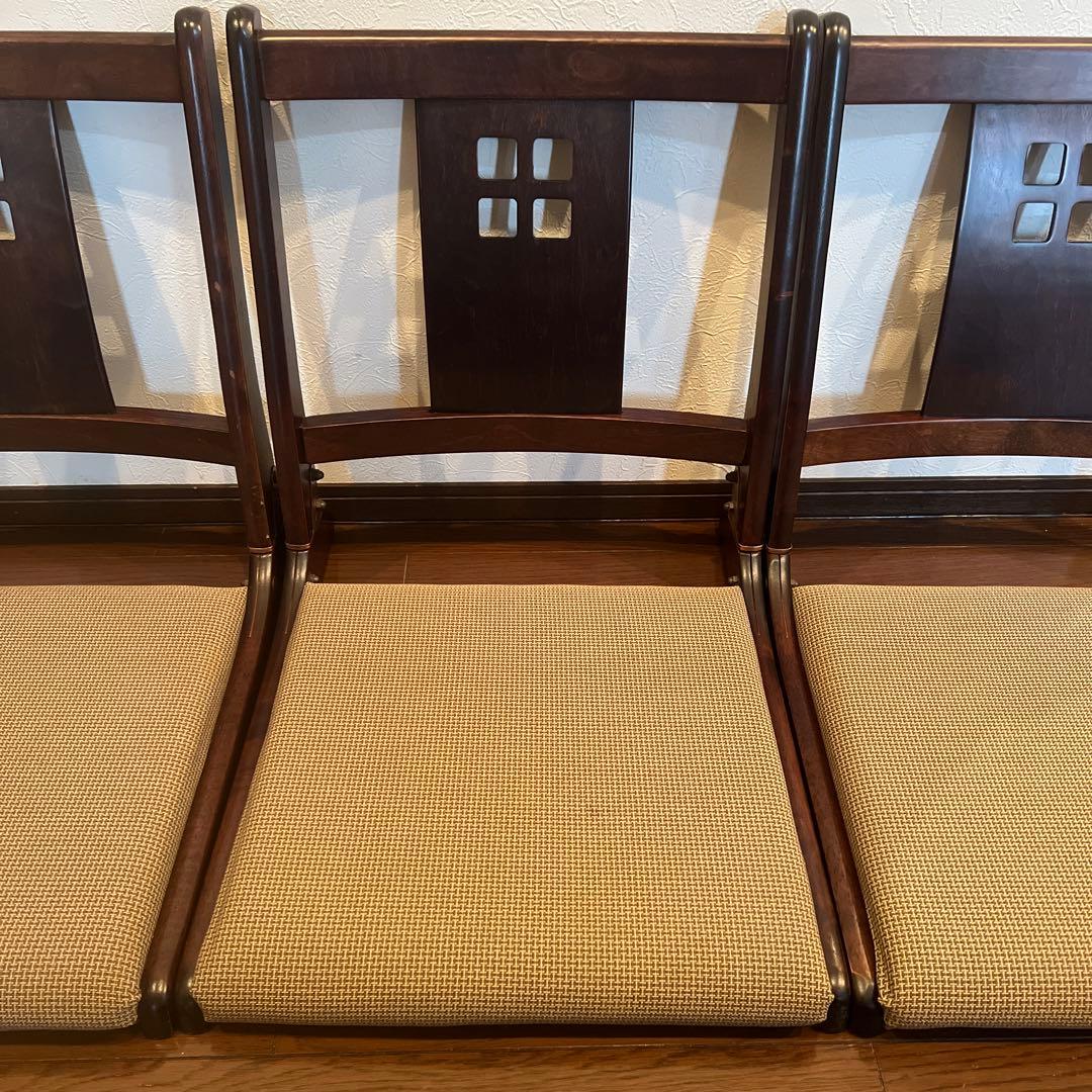 HIKARI 光製作所 木製座椅子　高級座椅子　四脚 セット