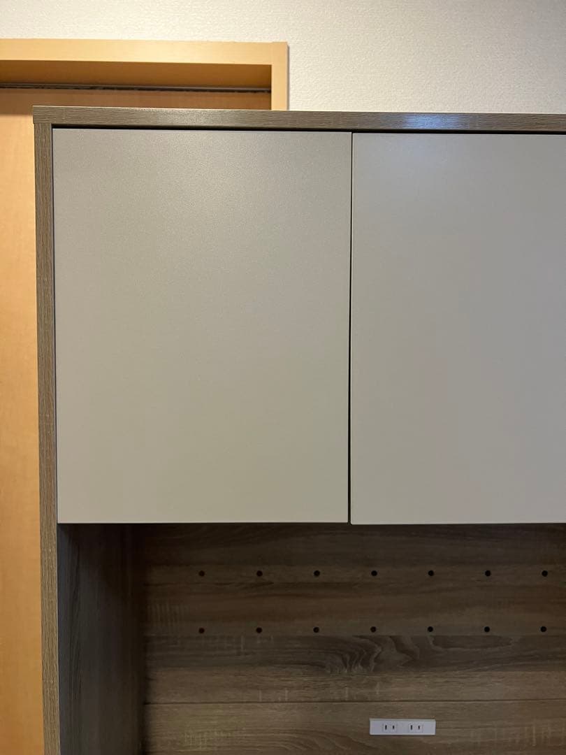 【ぴり様】食器棚 バイカラー レンジボード 幅90cm