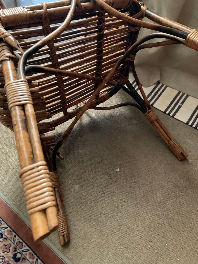 ヴィンテージ ラタン アームチェア2/2個目