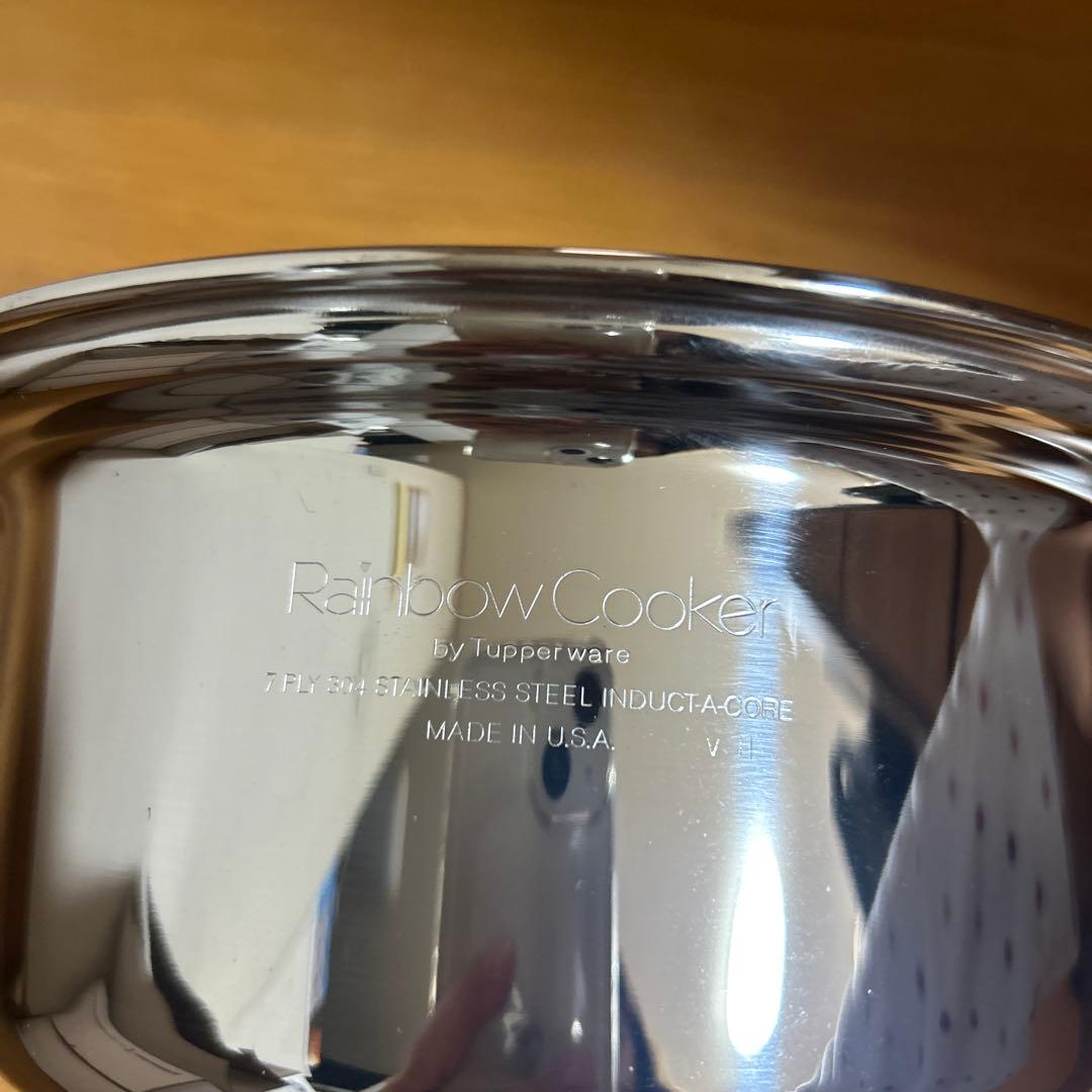 未使用新品 タッパーウェアレインボークッカー 19センチステンレス片手鍋