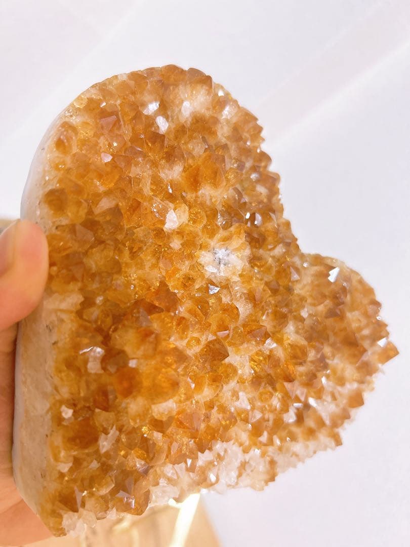 【緊急値下げ！】シトリン クラスター ハート 特大サイズ