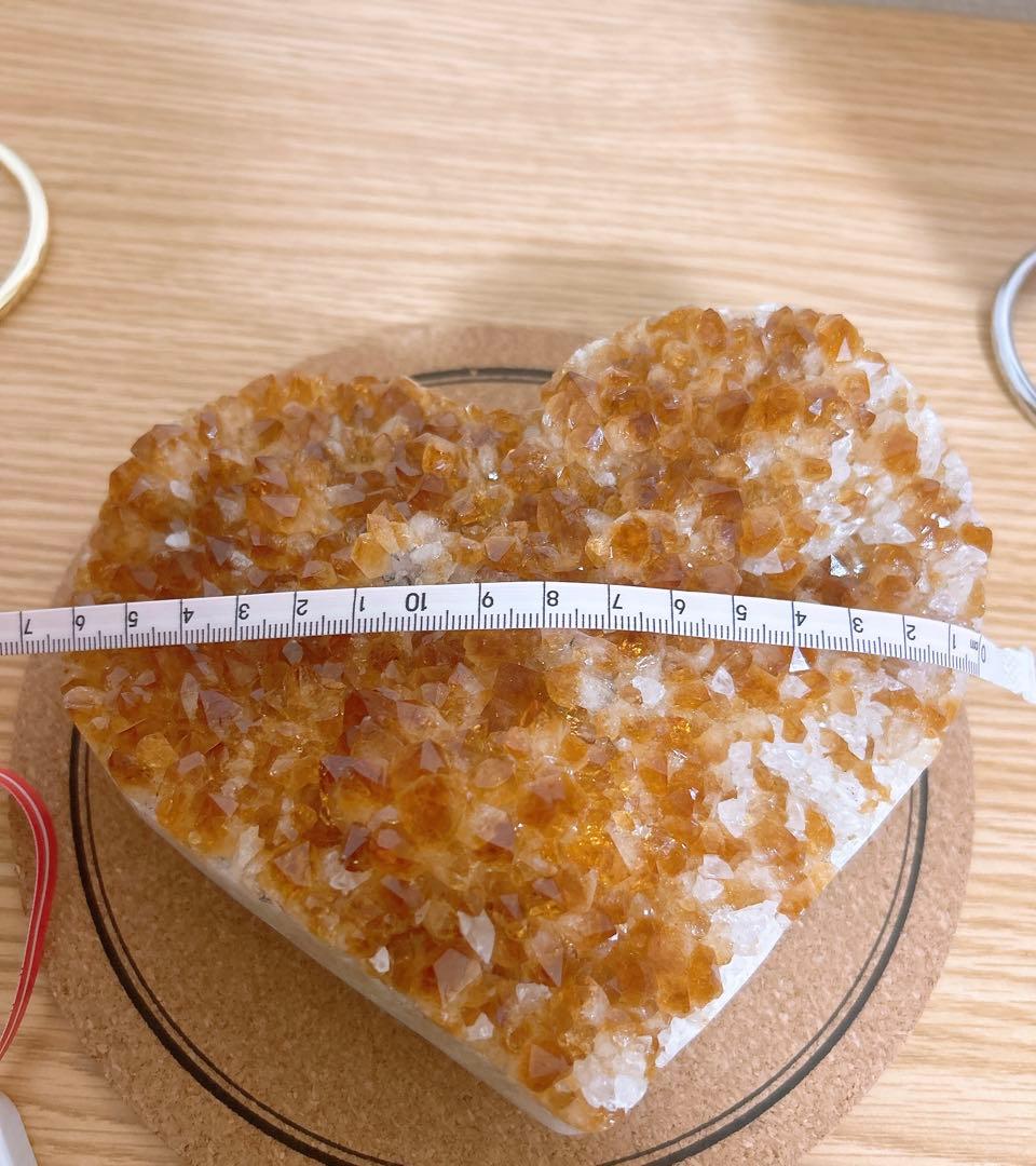 【緊急値下げ！】シトリン クラスター ハート 特大サイズ