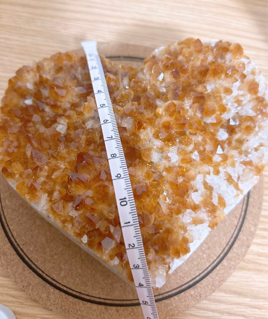 【緊急値下げ！】シトリン クラスター ハート 特大サイズ