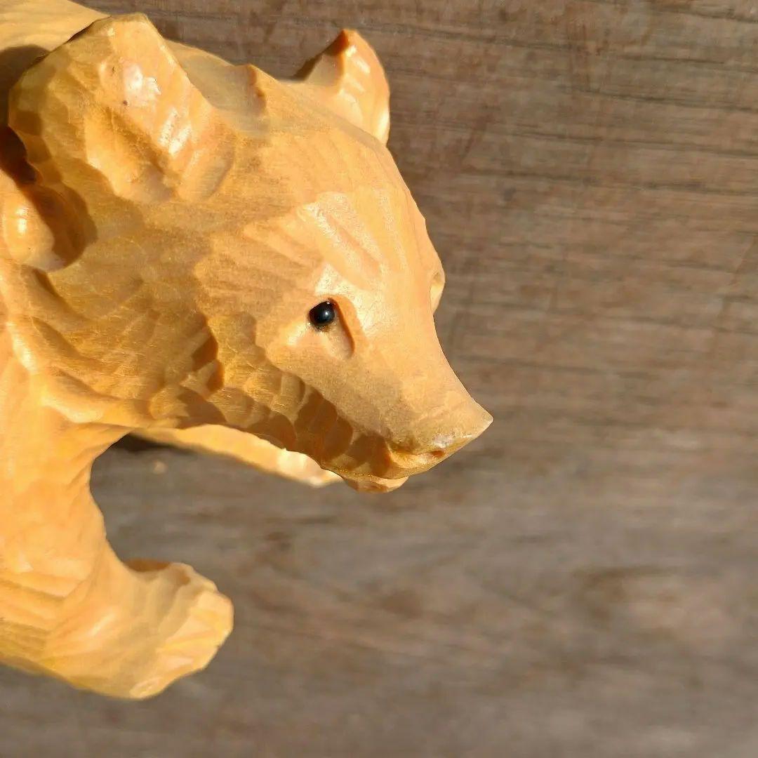 北海道 木彫熊 堀井民芸 白熊親子 vintage 木彫り 熊 民藝 民芸