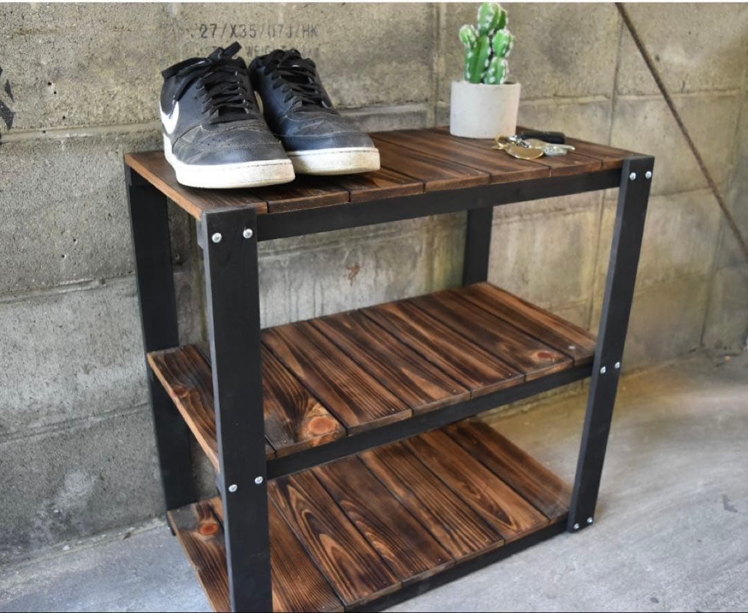 シューズラック　男前　インテリア　インダストリアル　テレビボード　靴収納 121