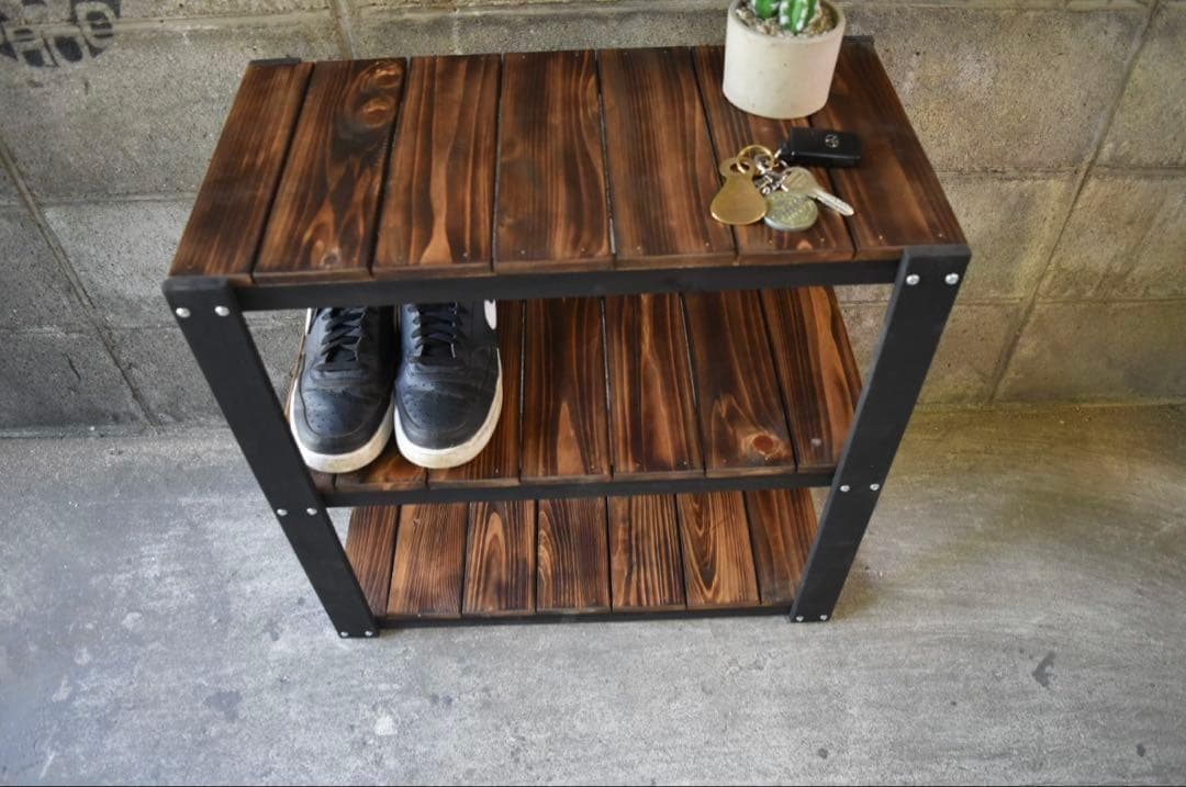 シューズラック　男前　インテリア　インダストリアル　テレビボード　靴収納 121