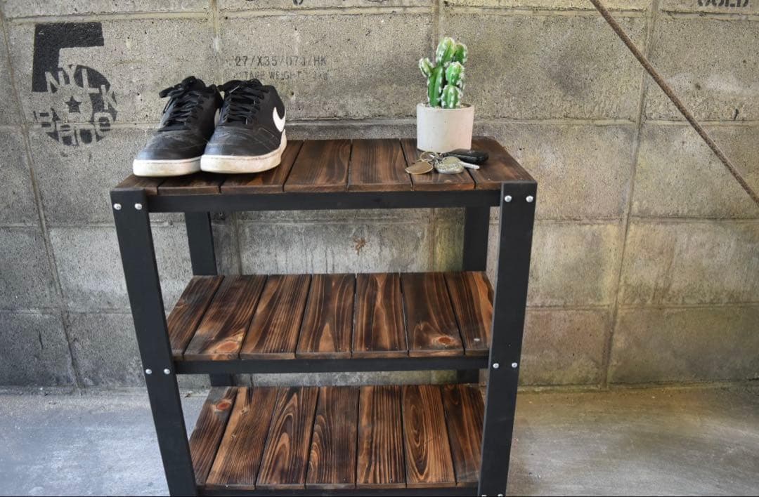 シューズラック　男前　インテリア　インダストリアル　テレビボード　靴収納 121