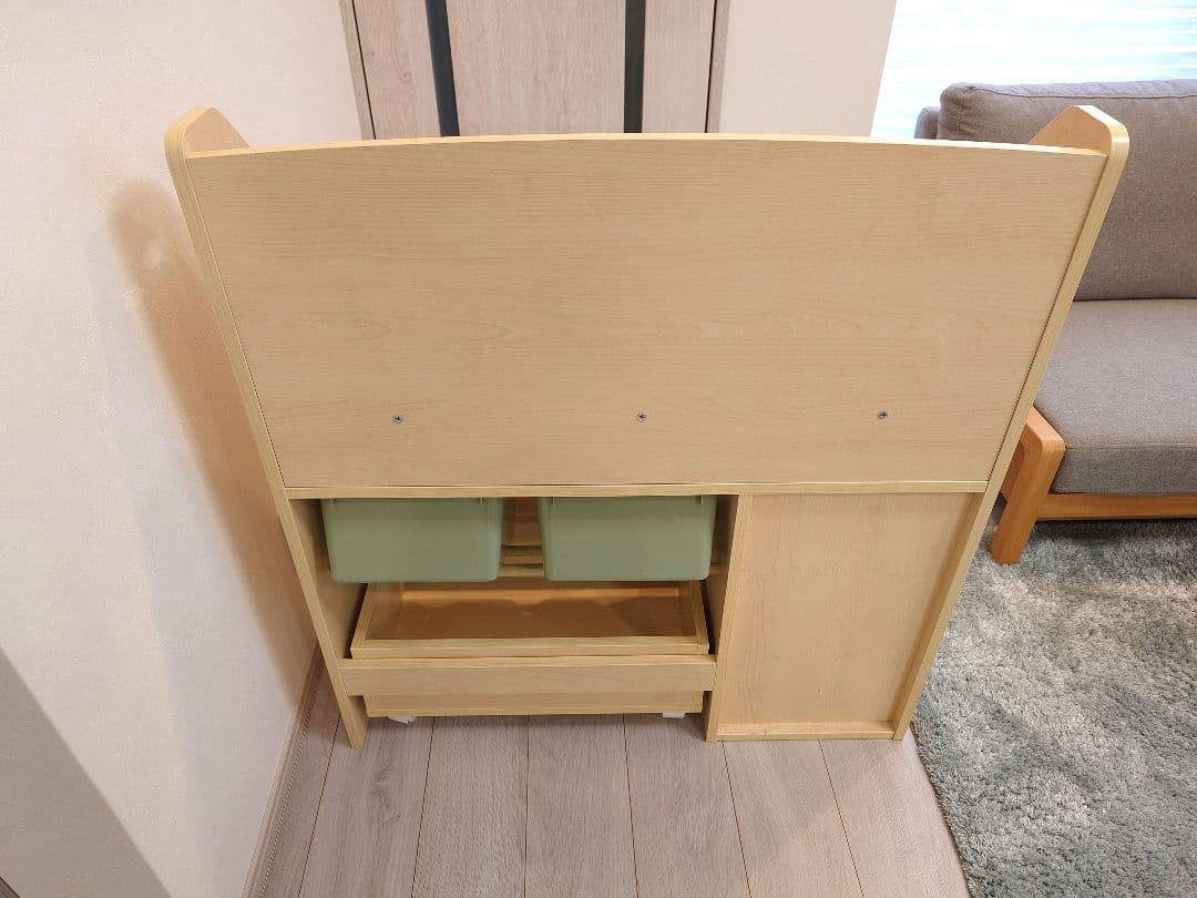 LOWYA 木製絵本ラック Aタイプ【組み立て済】