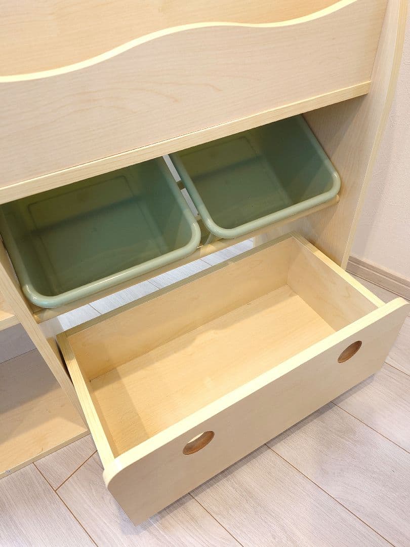 LOWYA 木製絵本ラック Aタイプ【組み立て済】