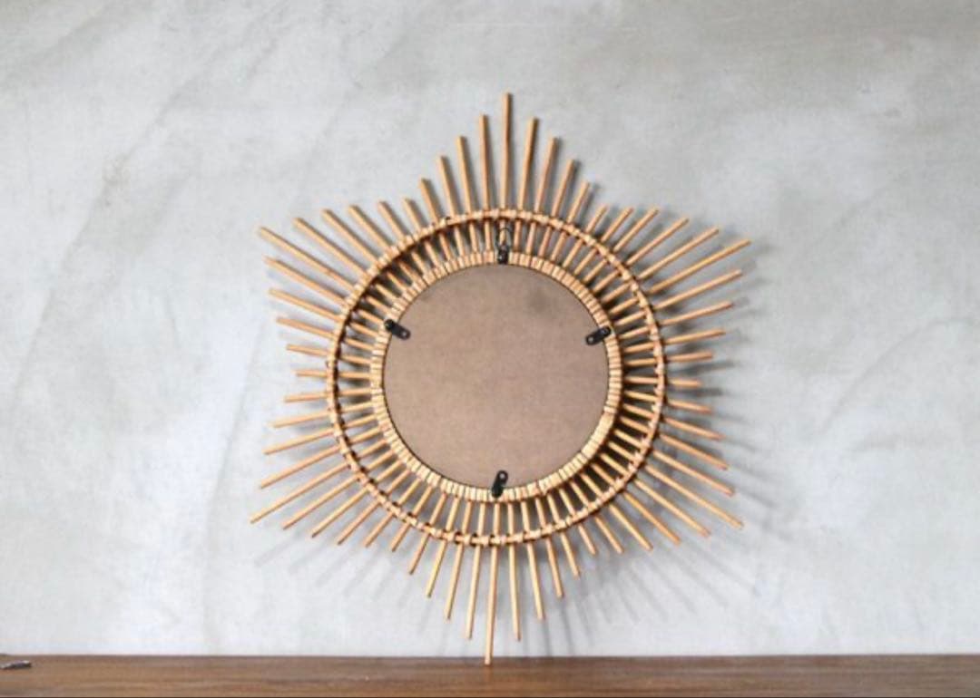 鏡 rotta rattan mirror etoile L