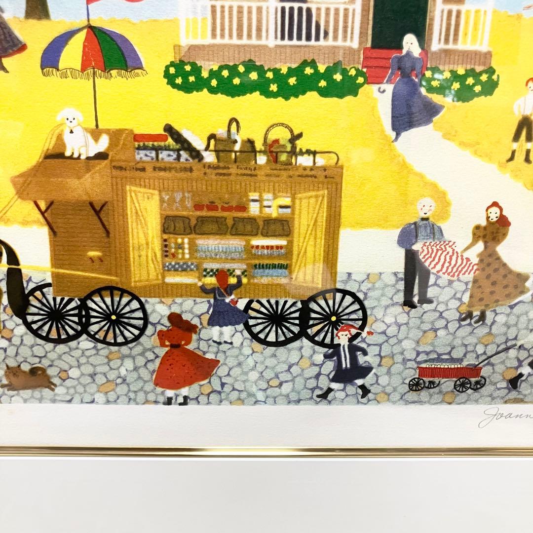 ジョアン・ケース作 「生地売りの商人」 版画 リトグラフ 限定200