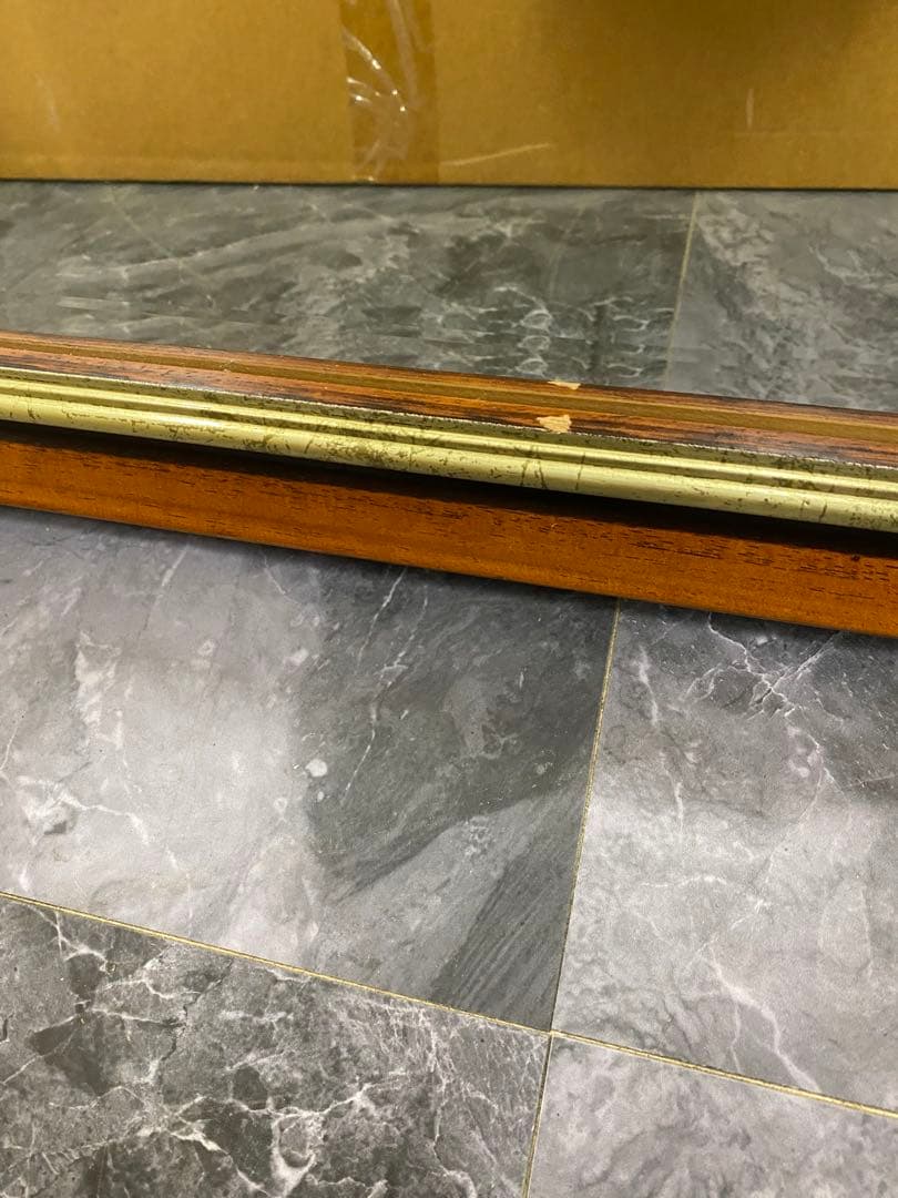 アンティーク　鏡　イタリア製　木製額縁