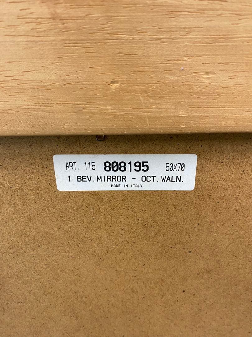 アンティーク　鏡　イタリア製　木製額縁