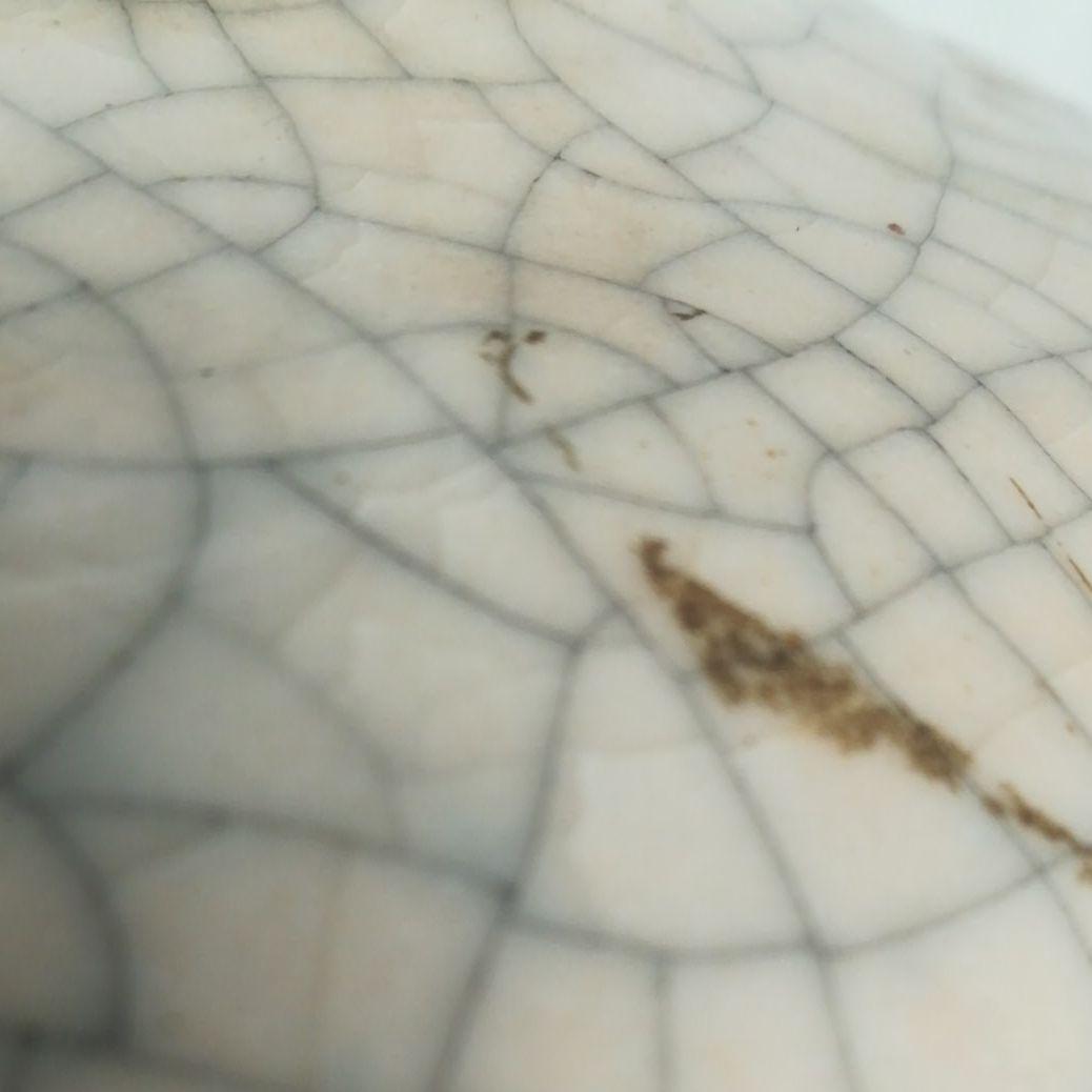 在銘あり　壺　染付絵　雷神　鬼　大津絵