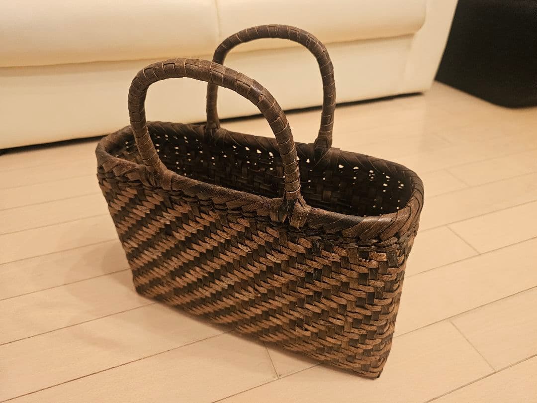 山葡萄ハンドメイドカゴバッグ 山葡萄 かごバッグ 1年保証付き 内布付き 山ぶどう やまぶどう 蔓 天然