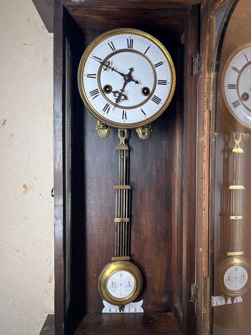 ユンハンス 黒柿 柱時計 古時計 振り子 ゼンマイ アンティーク 精工舎