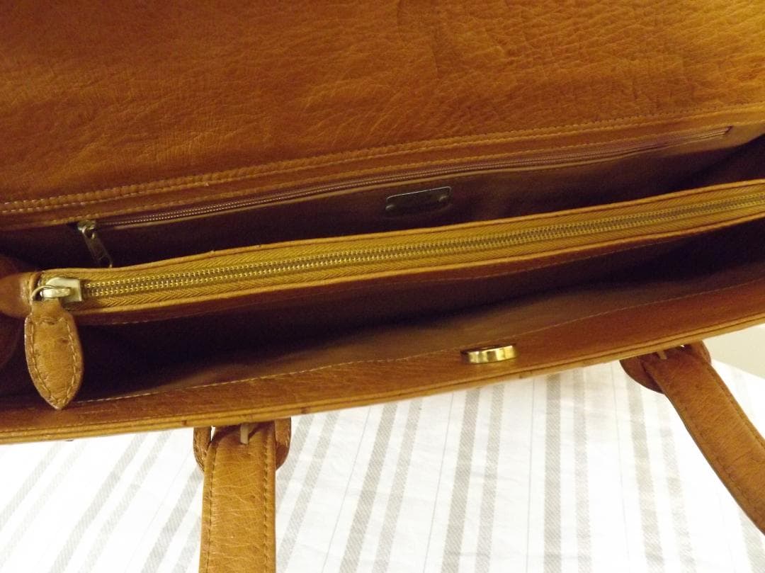 ジャンフランコフェラーリ ヴィンテージ　オーストリッチ　ビジネス　バッグ