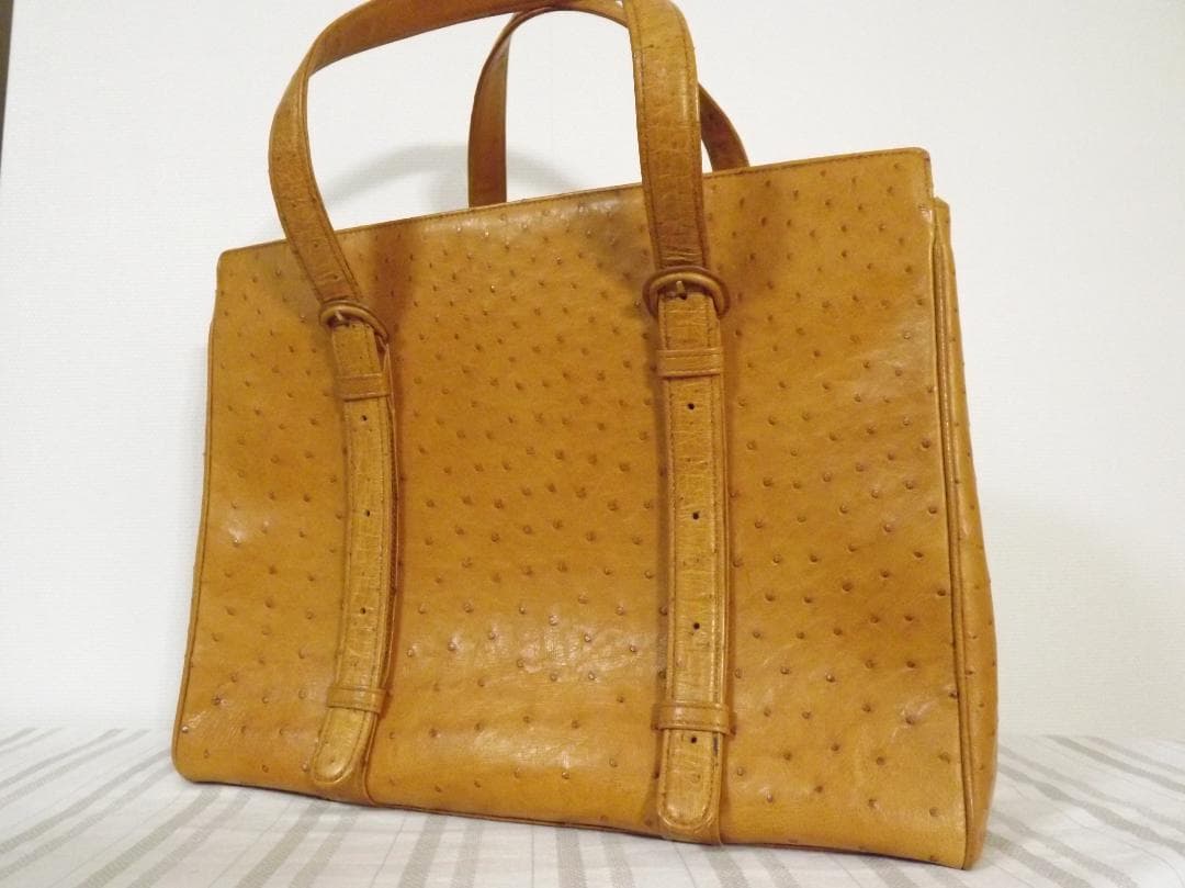 ジャンフランコフェラーリ ヴィンテージ　オーストリッチ　ビジネス　バッグ