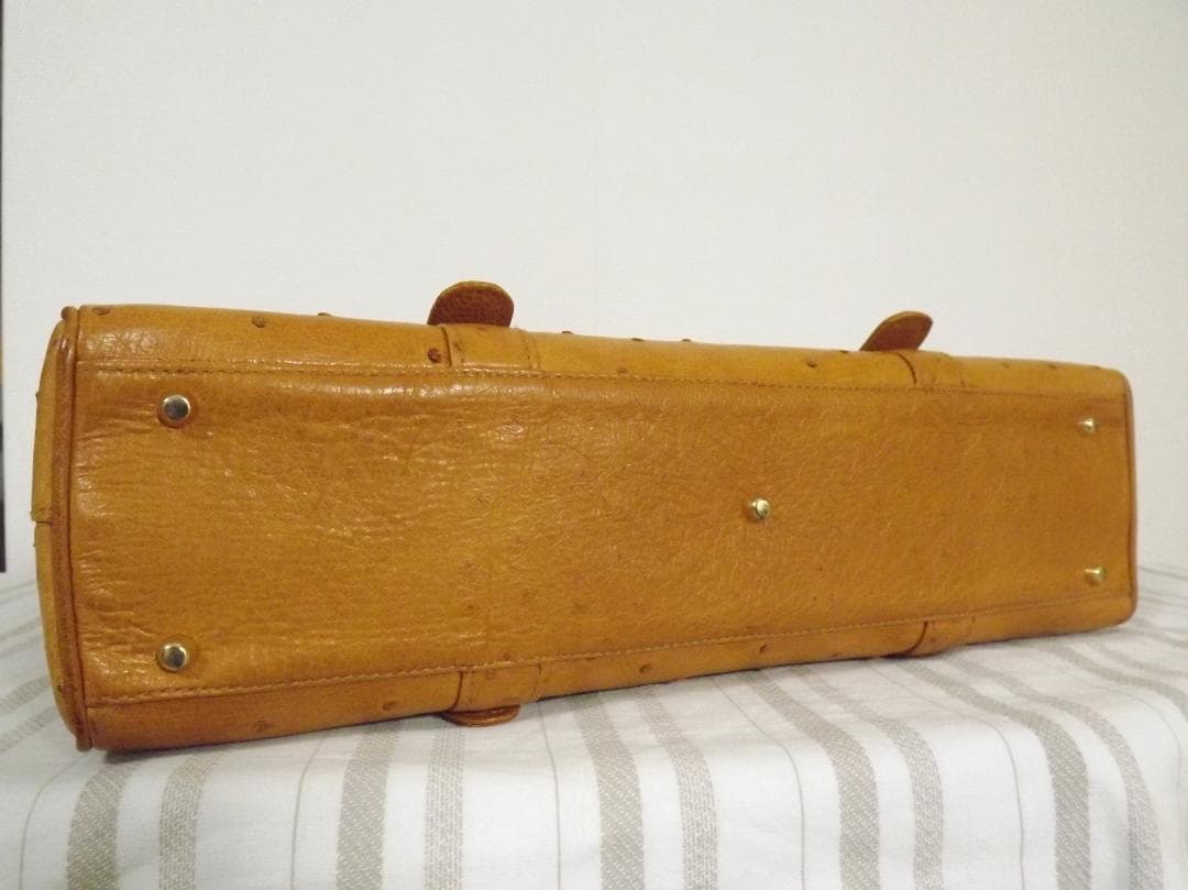 ジャンフランコフェラーリ ヴィンテージ　オーストリッチ　ビジネス　バッグ