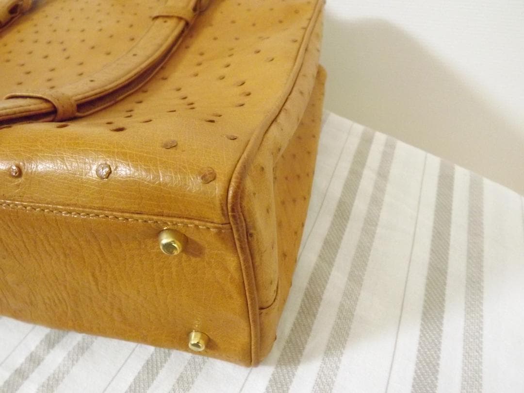 ジャンフランコフェラーリ ヴィンテージ　オーストリッチ　ビジネス　バッグ