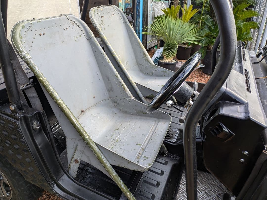 40's当時物アメリカUSAAFビンテージアルミ製シート2脚 オマケ車SJ30付