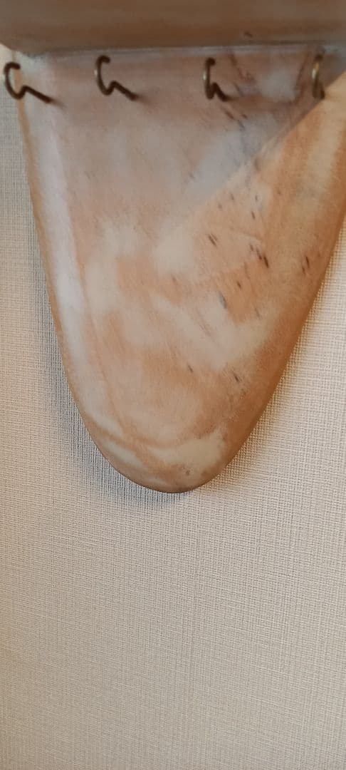 サーフボード型壁掛け鏡 フック付き