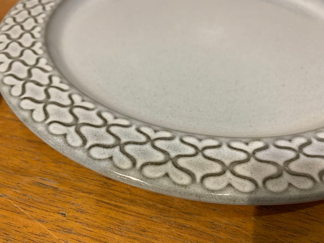 N0706-16★ B&G CORDIAL STONE WARE グレー皿2枚