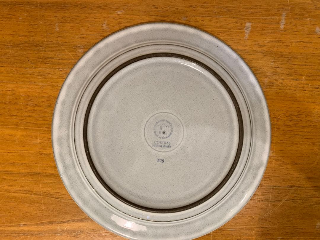 N0706-16★ B&G CORDIAL STONE WARE グレー皿2枚