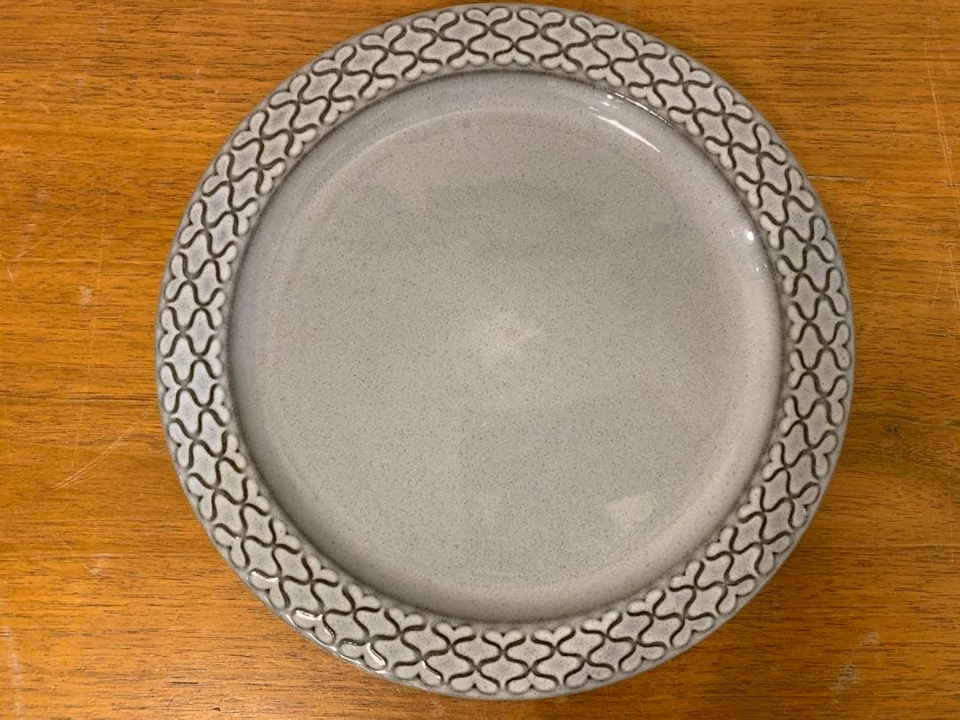 N0706-16★ B&G CORDIAL STONE WARE グレー皿2枚