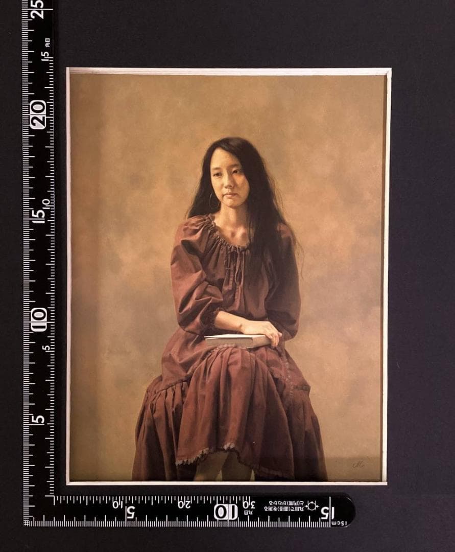 森本草介、【朱】、希少な画集より、新品額装付、マット額装付き